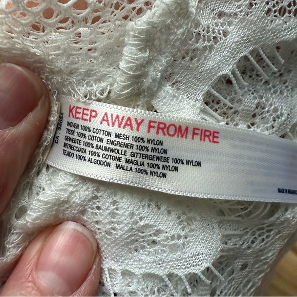 Free People Intimately Lace Trim Flowy Tank New without Tags‎ Size Large White - Picture 2 of 10